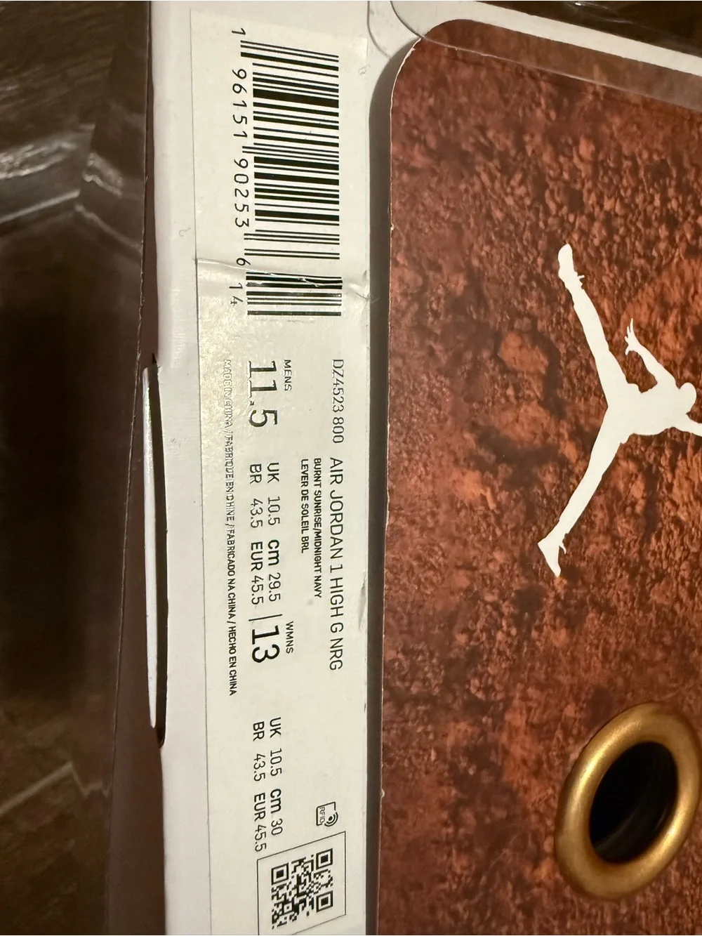 Air Jordan 1 High G NRG, men’s 11.5 golf shoes.
